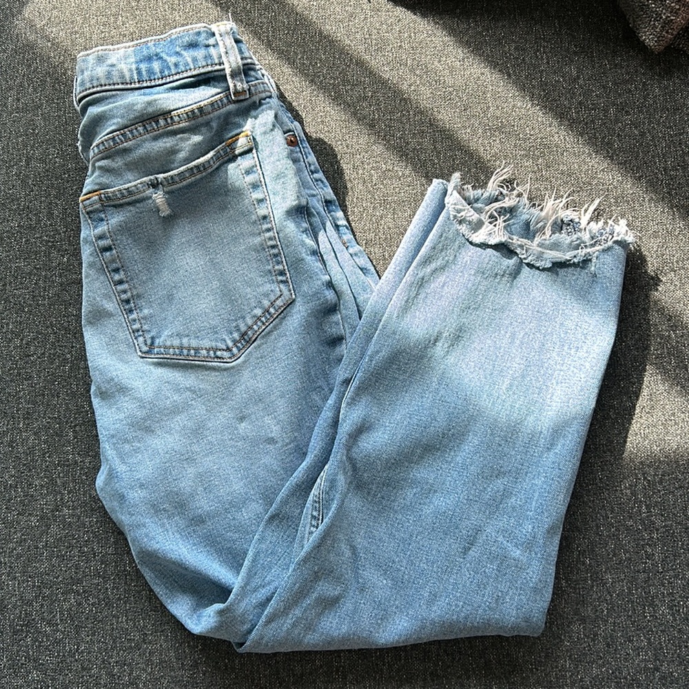 Abercrombie ultra high rise ankle straight jeans